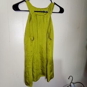 Violet & Claire Bright Lime Halter Tank